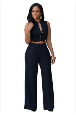 Women v-neck wide leg pants rompers women jumpsuit sexy jumpsuits for women  women's jumpsuits female clothes