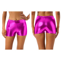 Sexy Womens Summer Glossy Booty Shorts Fashion Metallic Hot Pants Short Leggings for Lady