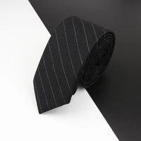 High Quality Classical Color Black Grey Skinny 100% Wool Tie Men Necktie For Business Meeting Fashion Shirt Dress Accessories