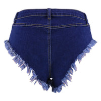 High Ultra Short Skinny Mid Waist Casual Summer Denim Shorts for Women Sexy Nightclub Queen DJ Style