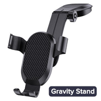 QOOVI Car Phone Holder Cell Phone Stand Smartphone Mount Gravity No Magnetic Support For iPhone 14 13 12 X Xiaomi Samsung Huawei