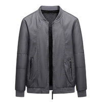 Men Jacket Autumn New Spring Fall Soft Leather Jackets for Men Clothing Long Sleeves Coat Fashion Korean Style Slim Fit Clothing