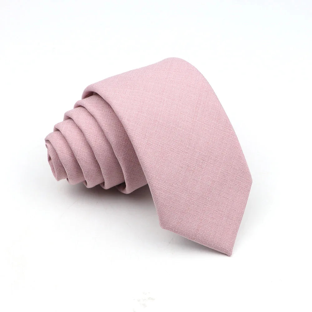 New Men's Solid Color Tie Skinny Casual Anti-wrinkle Necktie For Wedding Suit Neckties Pink Blue Grey Ties Cravat Gift Accessory