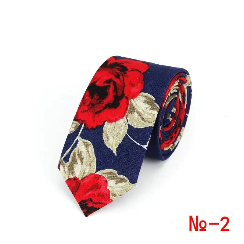 Brand New 100% Cotton Men's Paisley Print Neck Ties For Men Necktie Narrow Slim Skinny Cravate Narrow Flower Neckties Corbatas