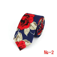 Brand New 100% Cotton Men's Paisley Print Neck Ties For Men Necktie Narrow Slim Skinny Cravate Narrow Flower Neckties Corbatas