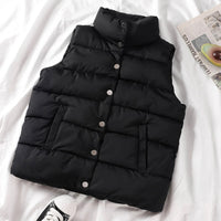 Newest Autumn Winter Women Fashion Waistcoat Sleeveless Waistcoat Pockets Buttons Down Vest Warm Coat Plus Size 2XL For Female