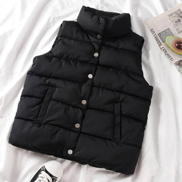 Newest Autumn Winter Women Fashion Waistcoat Sleeveless Waistcoat Pockets Buttons Down Vest Warm Coat Plus Size 2XL For Female