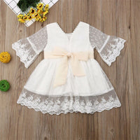 Pudcoco Flower Girl Lace Dress 2022 New Arrival Toddler Kid Baby Girl Pageant Party Wedding Dreses