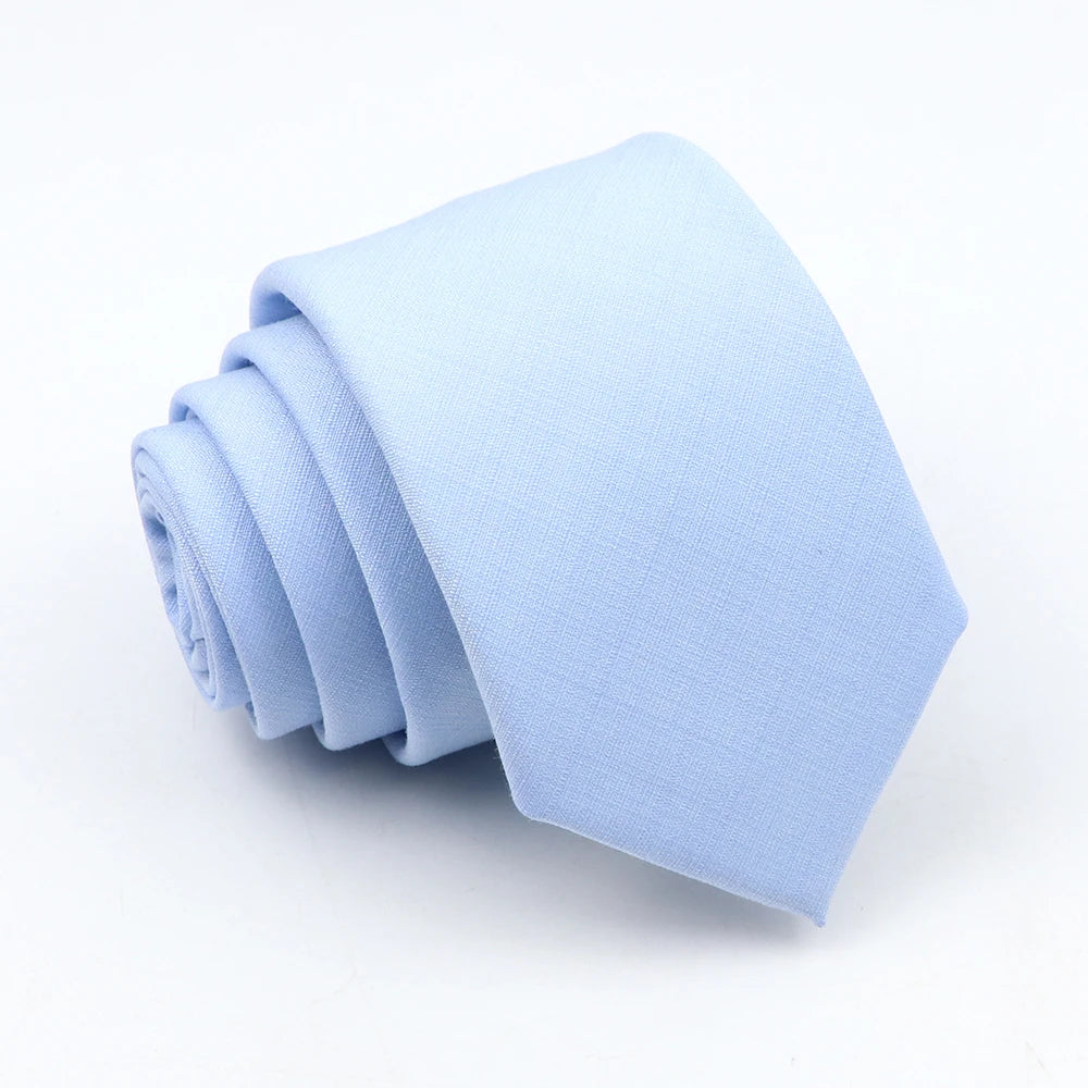 New Classic Solid Color Ties High Quality Soft Thin Casual Skinny Black Beige Blue Neck Tie Business Wedding Dinner Slim Men Tie