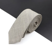 High Quality Classical Color Black Grey Skinny 100% Wool Tie Men Necktie For Business Meeting Fashion Shirt Dress Accessories