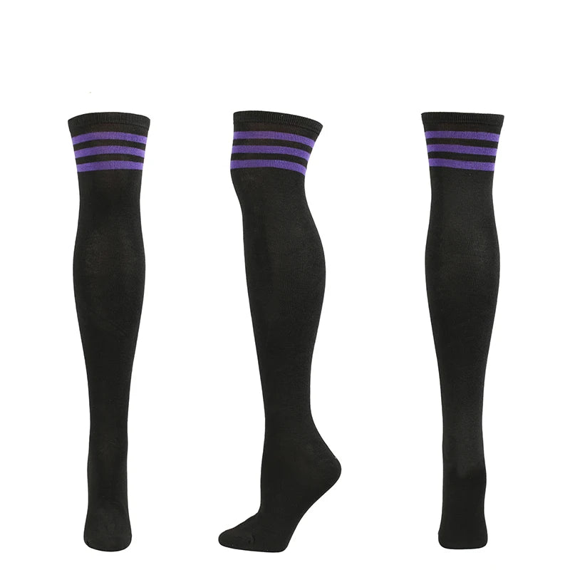 Classic wild stripes Fashion Three Bars Knee Socks Dance Pantyhose Stockings Breathable College style High-Top Women's Socks