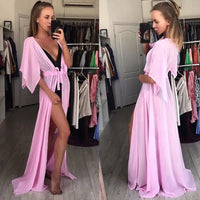 Sexy Women Chiffon Kimono Beach Cover-Ups Cardigan Bikini Cover Up Long Maxi Dress Wrap Beachwear Long Blouse