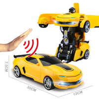 2.4Ghz Induction Transformation Robot Car 1:14 Deformation RC Car Toy led Light Electric Robot Models fightint Toys  Gifts