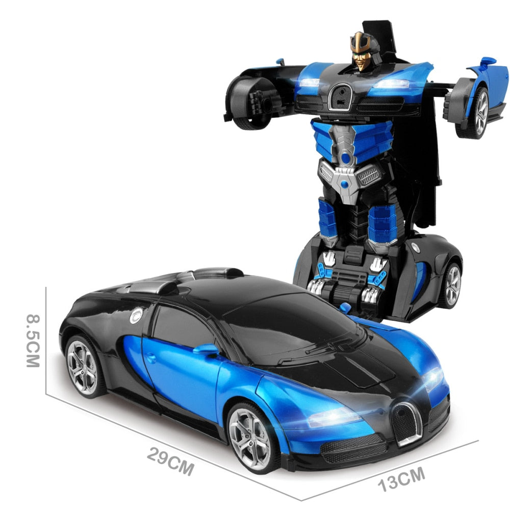 2.4Ghz Induction Transformation Robot Car 1:14 Deformation RC Car Toy led Light Electric Robot Models fightint Toys  Gifts