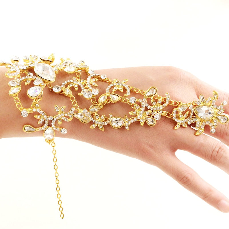 Crystal Bridal Bracelet / Wedding Dress Accessories Hand Chains Bracelets Jewelry bridal Bracelets &amp; Bangles