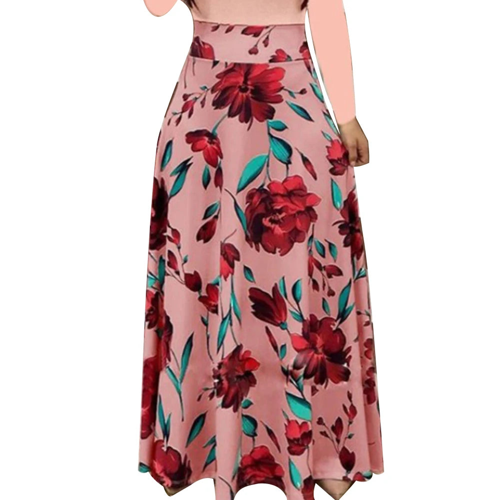 vestidos Maxi dress Boho Dress Women Dot Print Color Matching Long Sleeve High Waist summer dresses woman 2022 Female dress