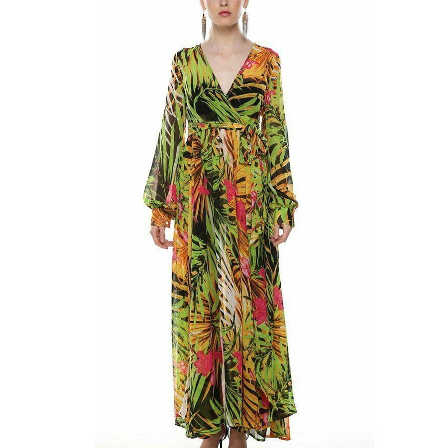 Floral Print Boho Maxi Dress Sexy Lady Bohemian Summer Long Dress Women Beach Dresses Female Robes Party dresses Plus Size S-3XL