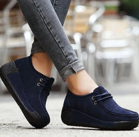 UP-0156D Fashion Tassel Design Ladies Winter Platform Shoes Sport slip on Wedge Shoes Women