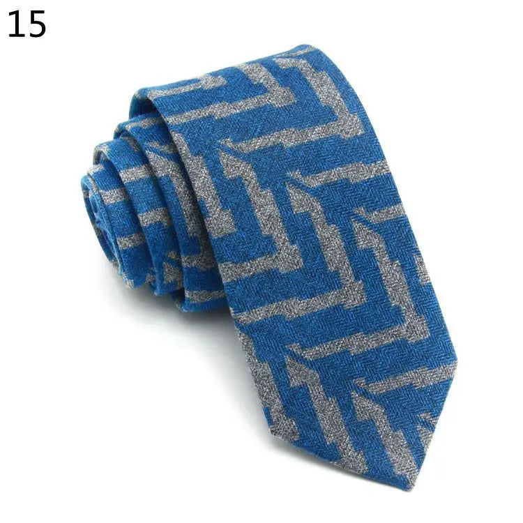 Fashion Men's Colourful Tie Cotton Formal Classic Plaid Ties Necktie Narrow Slim Skinny Cravate Narrow Thick Neckties For Man
