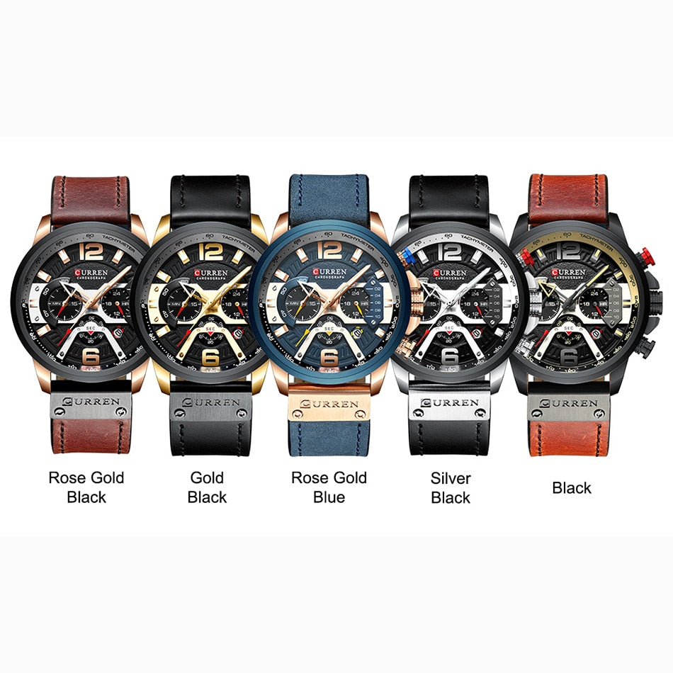 CURREN Blue Watches Top Brand Luxury Men Sport Watch Quartz Clock Man Casual Military Waterproof Wrist Watch Relogio Masculino