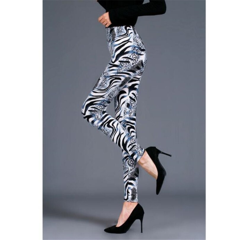 Sexy Printed Pants Fitness Leggins Elastic Casual Women Sexy Leggings Push Up High Waist Trousers