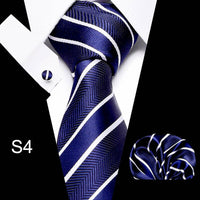 Fashion Business Silver Plaid Silk Men's Tie NeckTie 7.5cm Ties for Men Formal Luxury Wedding Quality Gravata group tie