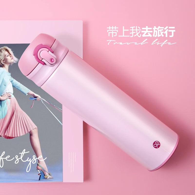 Stainless Steel Insulated Thermal Water Bottle, Thermos for Tea, Coffee, Travel Mug, Vacuum Flasks, a Termos Cup, 500 ml