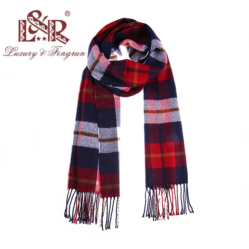 2022 Autumn Winter Women Cashmere Unisex Scarf Foulard Plaid Men Male Scarves Fashion Casual Scarfs Men Luxury Bufandas Hombre