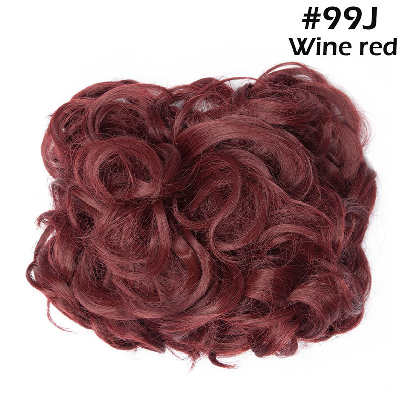 HAIRRO Large Comb Clips In Curly Hair Extension Synthetic Hair Pieces Chignon Women Updo Cover Hairpiece Extension Hair Bun