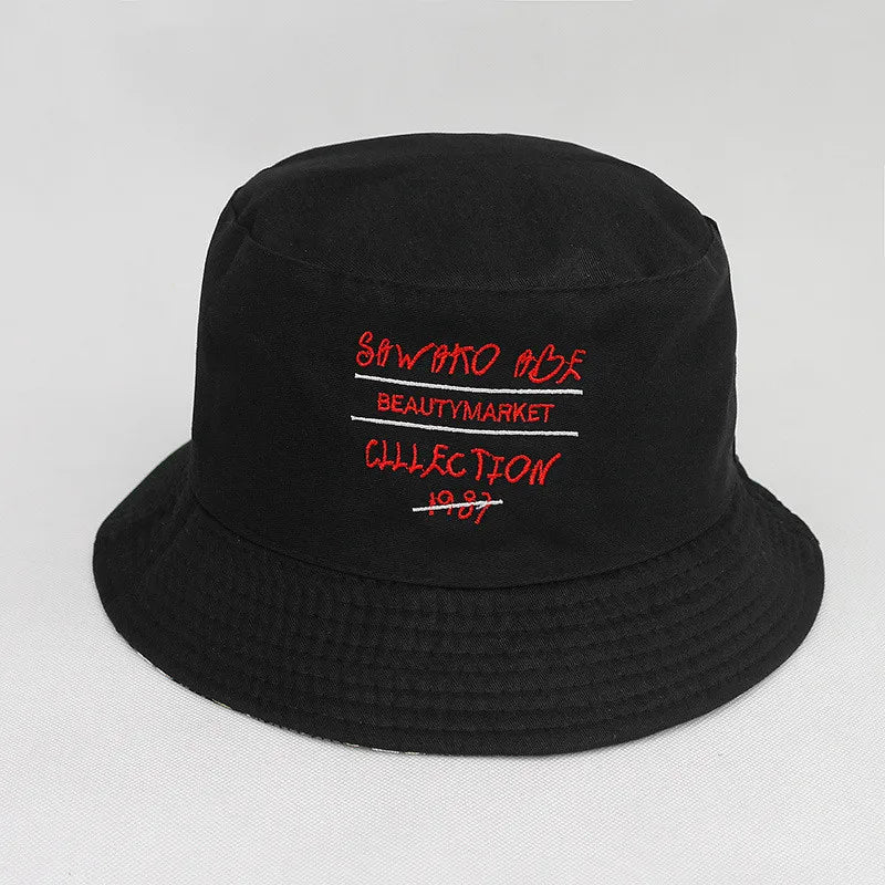 Cotton Print Bucket Hat Fisherman Hat Outdoor Travel Sun Cap Hats for Men and Women 174