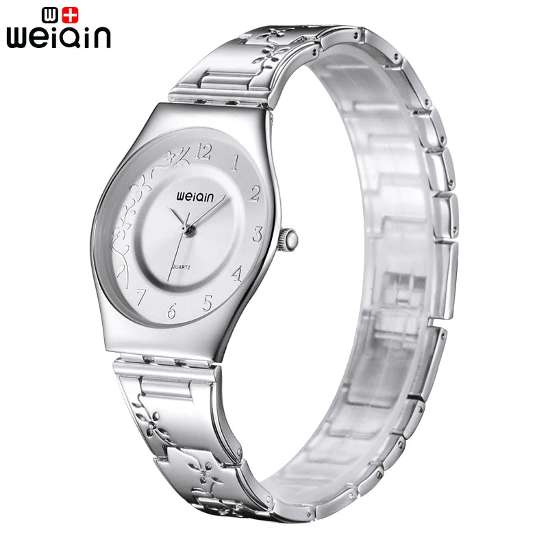 Brand Women Fashion Gold Luxury Dress Stainless Steel Bracelet Quartz Watch Ladies Ultra Slim 6mm Simple Diamond Elegant Hour