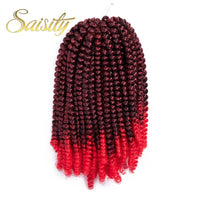 Saisity Ombre Synthetic Hair Extension Crochet Spring Twist Crochet Braiding Hair Jamaica Bounce Twist