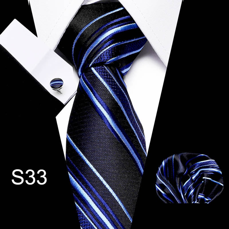 Fashion Business Silver Plaid Silk Men's Tie NeckTie 7.5cm Ties for Men Formal Luxury Wedding Quality Gravata group tie