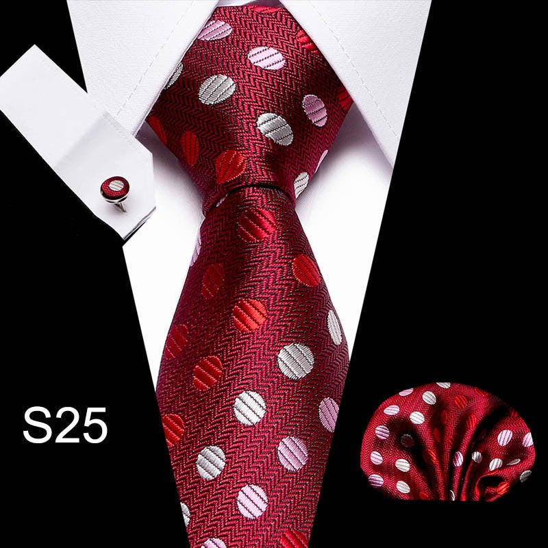 Fashion Business Silver Plaid Silk Men's Tie NeckTie 7.5cm Ties for Men Formal Luxury Wedding Quality Gravata group tie