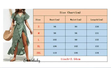 Fashion Vintage Dot Dress Women V Neck Ruffle Dress Ladies Summer Holiday Beach Dress Plus Size S-2XL