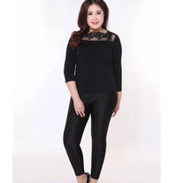 2021 winter women warm cashmere pants lady  thick pant solid black shine slim stretch capris trousers