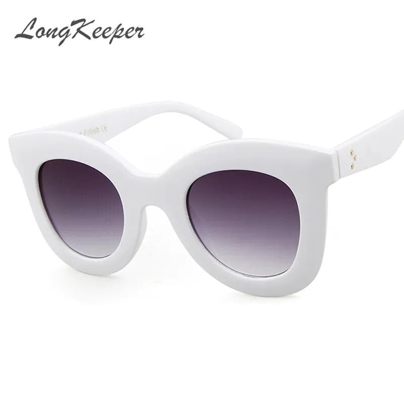 LongKeeper 2020 Fashion Square Sunglasses Women Cat Eye Luxury Brand Big Black Sun Glasses Female Lunette Femme Oculos 5690M