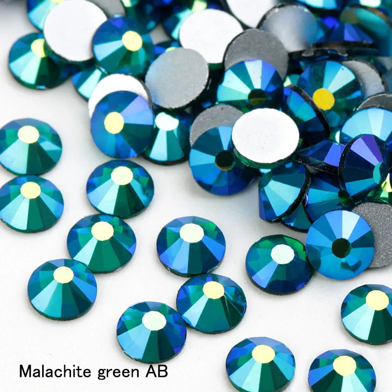SS16 SS20 SS30 Glitter Rhinestone Crystal AB Non Hot Fix Flat back Rhinestone Apparel for Nail Art Fabric Garment