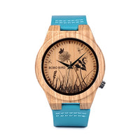 BOBO BIRD Watch Men Wooden Lifelike Print Dial Face Quartz Watches Fashion 3D Visual Timepieces as Gift relogio masculino