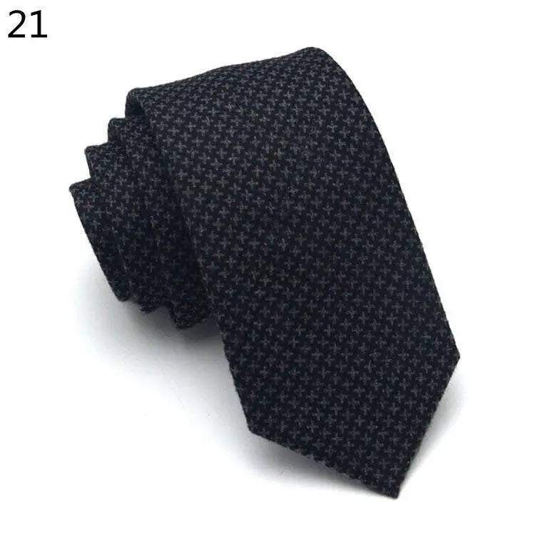 Fashion Men's Colourful Tie Cotton Formal Classic Plaid Ties Necktie Narrow Slim Skinny Cravate Narrow Thick Neckties For Man