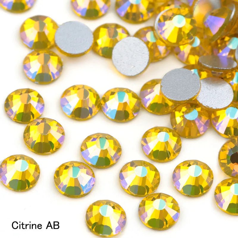 SS16 SS20 SS30 Glitter Rhinestone Crystal AB Non Hot Fix Flat back Rhinestone Apparel for Nail Art Fabric Garment