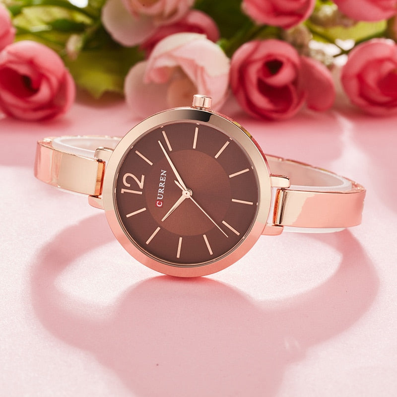 CURREN Fashion Dress Ladies Bracelet Watches Womens Quartz Stainless Steel Band Wristwatch Hot Gift Women&#39;s Watch Reloj Mujer