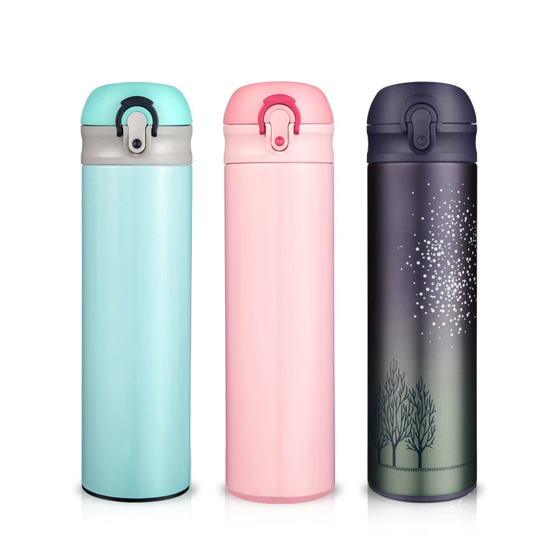 Stainless Steel Insulated Thermal Water Bottle, Thermos for Tea, Coffee, Travel Mug, Vacuum Flasks, a Termos Cup, 500 ml
