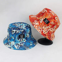 Cotton Print Bucket Hat Fisherman Hat Outdoor Travel Sun Cap Hats for Men and Women 174