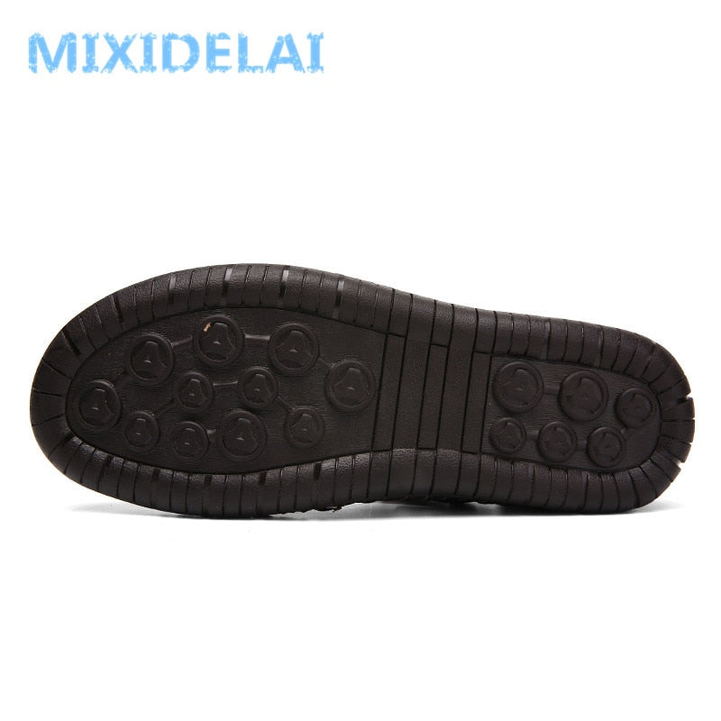 Summer Sandals Men Leather Classic Roman Sandals 2023 Slipper Outdoor Sneaker Beach Rubber Flip Flops Men Water Trekking Sandals