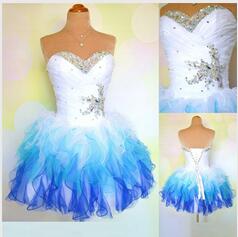 2022 New In Stock Sweetheart Organza Cheap Homecoming Dresses