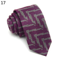 Fashion Men's Colourful Tie Cotton Formal Classic Plaid Ties Necktie Narrow Slim Skinny Cravate Narrow Thick Neckties For Man