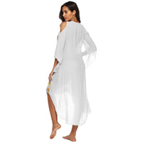 Big Size Beach Cover Up Crochet Maxi Dress Swimwear Robe Cover-ups For Women Ups White Pareo Suit Swim Wear xxl Beachwear 2022