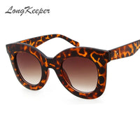 LongKeeper 2020 Fashion Square Sunglasses Women Cat Eye Luxury Brand Big Black Sun Glasses Female Lunette Femme Oculos 5690M