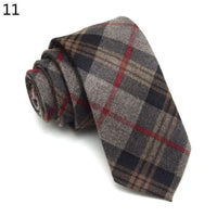 Fashion Men's Colourful Tie Cotton Formal Classic Plaid Ties Necktie Narrow Slim Skinny Cravate Narrow Thick Neckties For Man